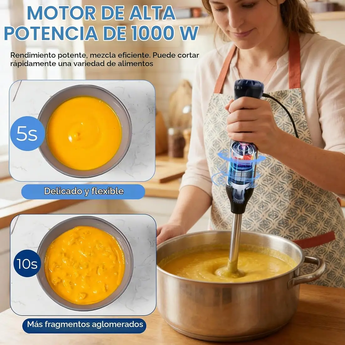 Focenat Batidora de Mano 1000W Multifunción 4 en 1 foto 4