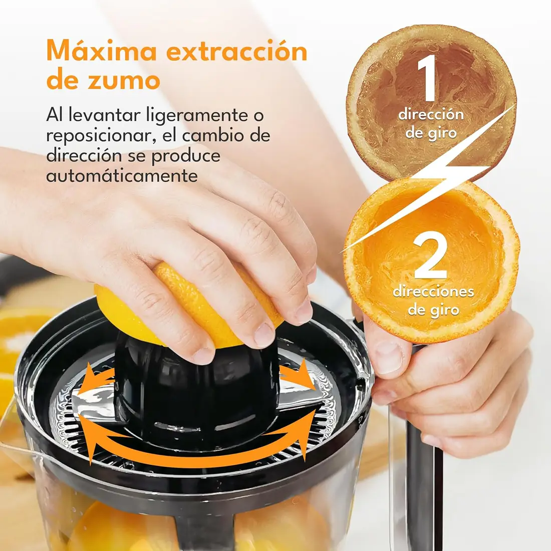 LEBENLANG Exprimidor Eléctrico 700ml Doble Cono foto 5